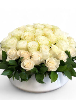 3 dozens white roses arrangements