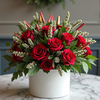 Christmas vibe dozen roses