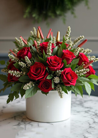Christmas vibe dozen roses
