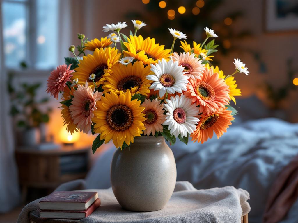 daisies, sunflowers, or gerberas